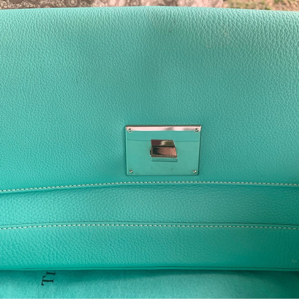 Tiffany & Co. Turquoise Leather Women's Bag - Picture 3 of 8